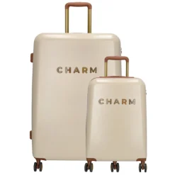 Reiskoffers|Koffersets>Charm London Travel Trolley Set beige
