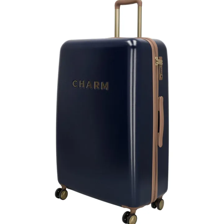 Harde Koffers|Lichtgewicht Koffers>Charm London Travel Trolley L blauw