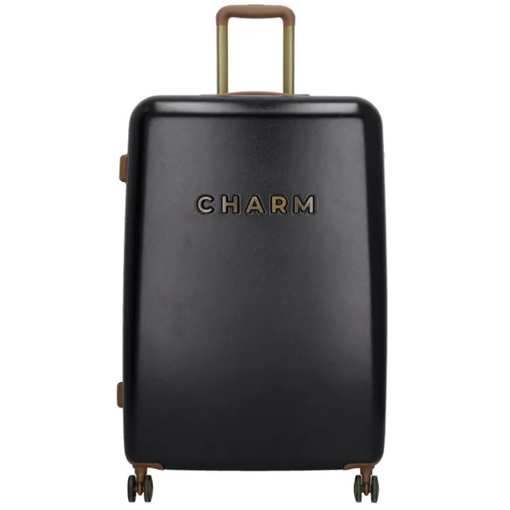 Koffersets|Reiskoffers>Charm London Travel Trolley Set zwart