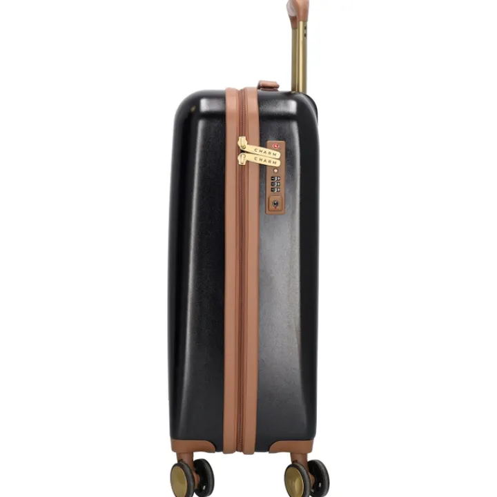 Koffersets|Reiskoffers>Charm London Travel Trolley Set zwart