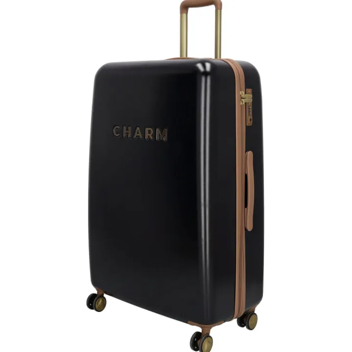 Koffersets|Reiskoffers>Charm London Travel Trolley Set zwart
