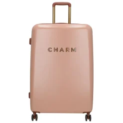 Koffersets|Reiskoffers>Charm London Travel Trolley Set roze