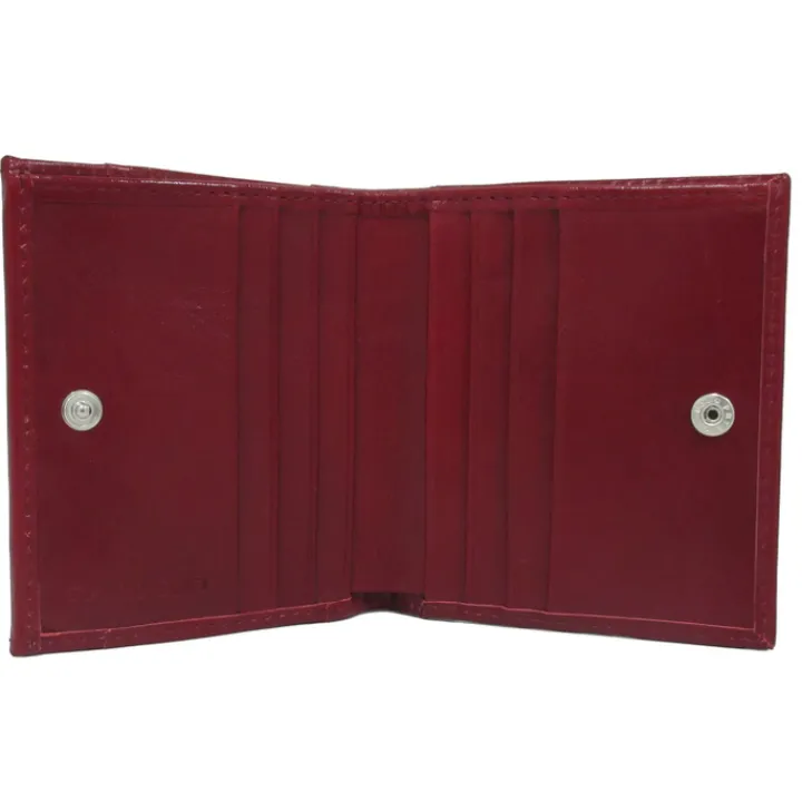 Rfid Portemonnees|Leren Portemonnees>Claudio Ferrici Classico Wallet red