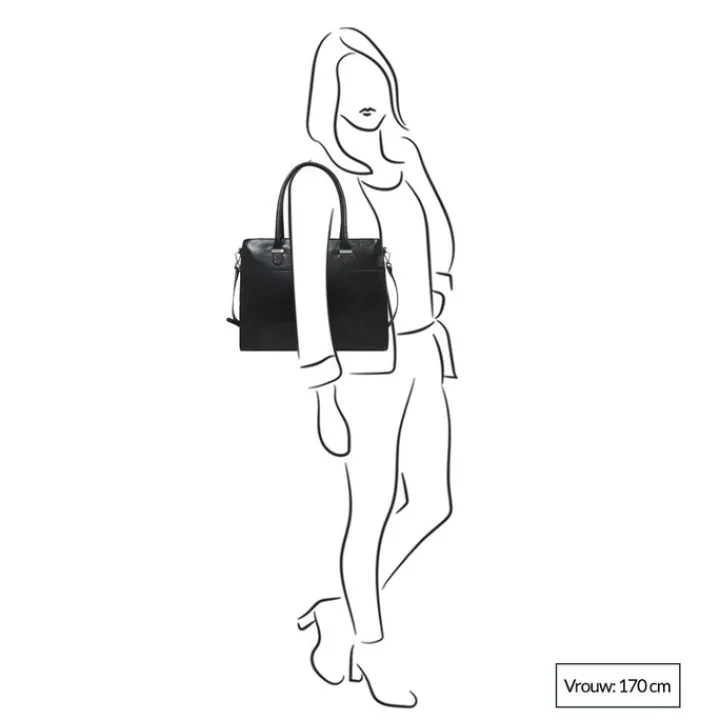 15 Inch Laptoptassen|Laptop Schoudertassen>Claudio Ferrici Classico Businessbag 15'' black