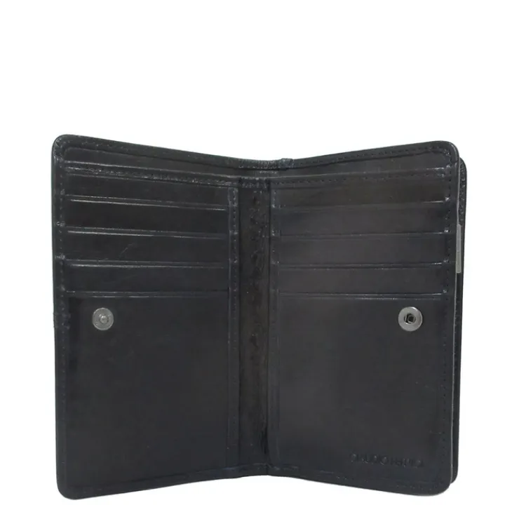 Rfid Portemonnees|Leren Portemonnees>Claudio Ferrici Pelle Vecchia Wallet navy