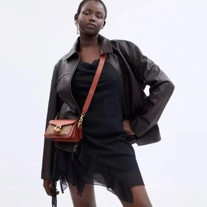 Schoudertassen|Crossbody>Coach Tabby 20 Signature Leather Shoulderbag tan rust