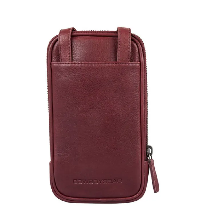 Telefoontasjes|Damestassen>Cowboysbag Long Beach Phonebag bordeauxred