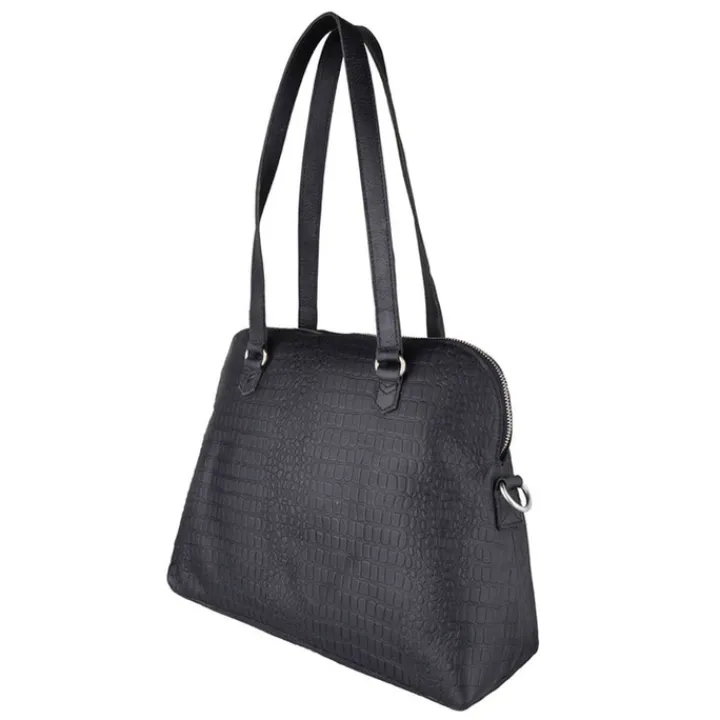 Schoudertassen|Handtassen>Cowboysbag Shoulderbag Winwick croco black