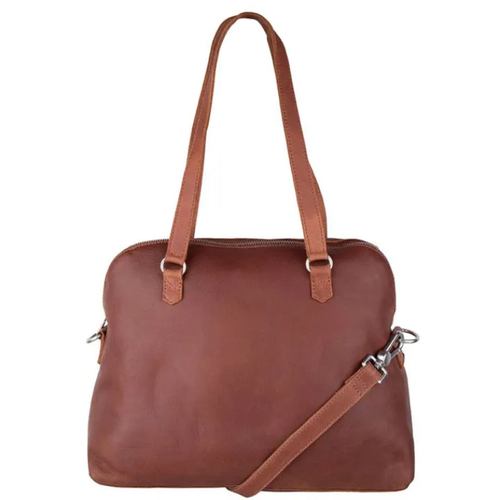Schoudertassen|Handtassen>Cowboysbag Shoulderbag Winwick cognac