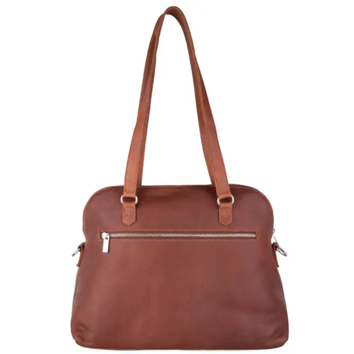 Schoudertassen|Handtassen>Cowboysbag Shoulderbag Winwick cognac