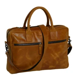 Herentassen|15.6 Inch Laptoptassen>Daniel Ray Gisborne Laptopbag cognac