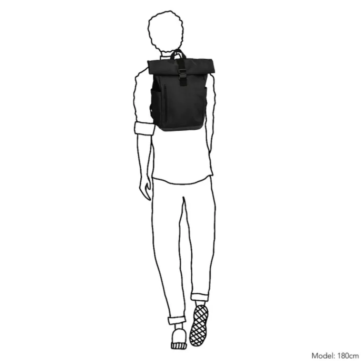 Schoolrugzak|Daypack>Daniel Ray Griffith Rolltop Backpack L black