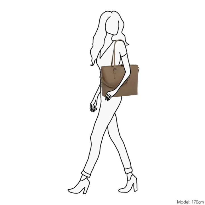 Shoppers|Schoudertassen>Daniel Ray Lithgow Laptop Shopper taupe
