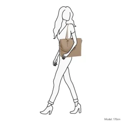 Shoppers|Schoudertassen>Daniel Ray Lithgow Laptop Shopper beige