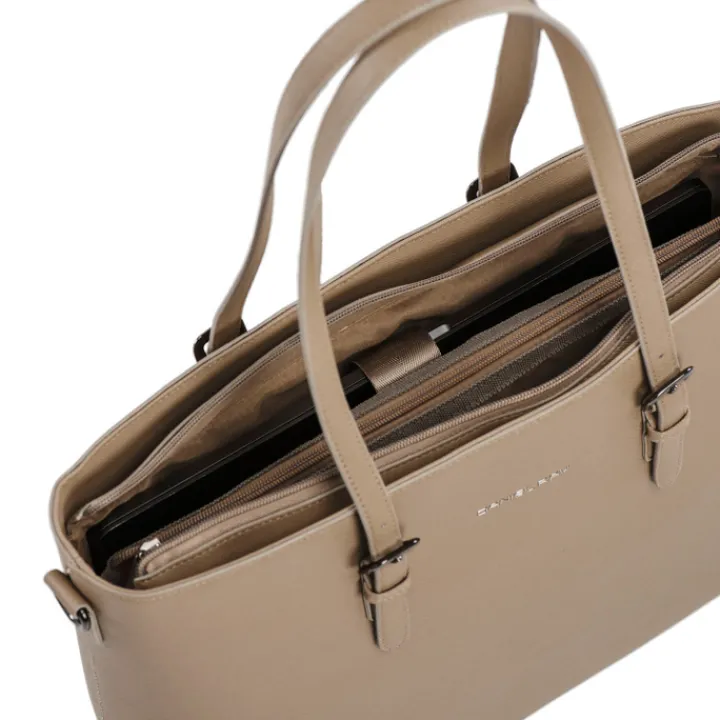 Shoppers|Schoudertassen>Daniel Ray Lithgow Laptop Shopper beige