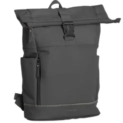 Kleine Rugzakken|Heren Rugzakken>Daniel Ray Pittsburgh Rolltop Backpack Coated 15.6" dark grey