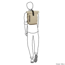 Daypack|15.6 Inch Laptoptassen>Daniel Ray Wangaratta Rolltop Backpack XL beige