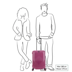 Transavia Trolleys|Handbagage Trolleys>Decent Axiss-Fix 4 Wiel Cabin Trolley 55 lavendel