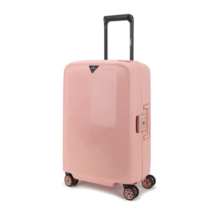 Handbagage Trolleys|Transavia Trolleys>Decent Axiss-Fix 4 Wiel Cabin Trolley 55 licht roze