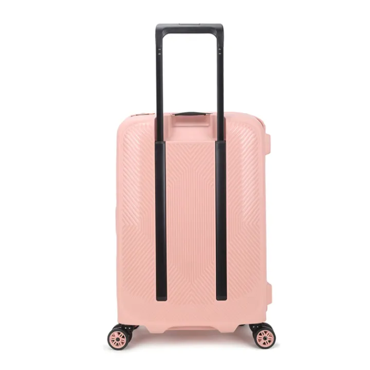 Handbagage Trolleys|Transavia Trolleys>Decent Axiss-Fix 4 Wiel Cabin Trolley 55 licht roze