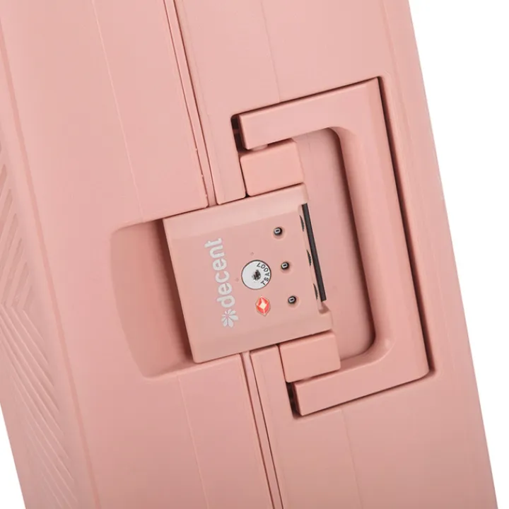 Handbagage Trolleys|Transavia Trolleys>Decent Axiss-Fix 4 Wiel Cabin Trolley 55 licht roze