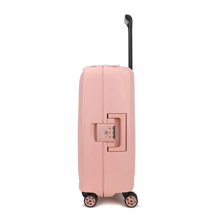 Handbagage Trolleys|Transavia Trolleys>Decent Axiss-Fix 4 Wiel Cabin Trolley 55 licht roze