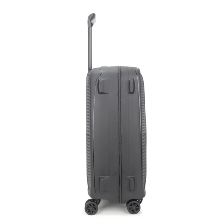 Transavia Trolleys|Handbagage Trolleys>Decent Axiss-Fix 4 Wiel Cabin Trolley 55 zwart