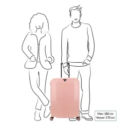 Harde Koffers|Reiskoffers>Decent Axiss-Fix 4 Wiel Trolley 68 licht roze