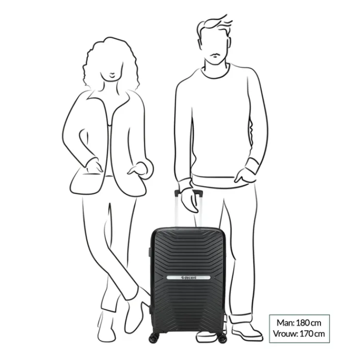 Lichtgewicht Koffers|Harde Koffers>Decent Cross-One Trolley 66 light blue