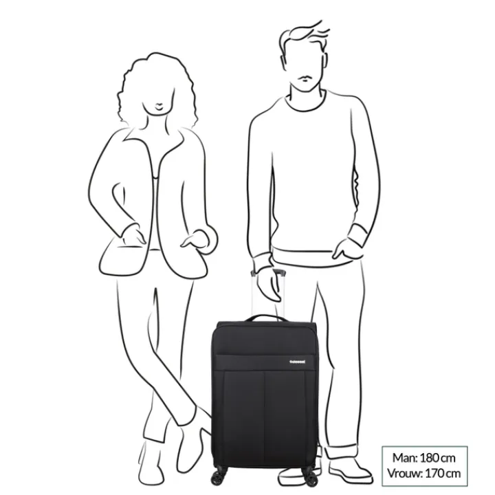 Lichtgewicht Koffers|Zachte Koffers>Decent D-Upright Trolley 66 grey