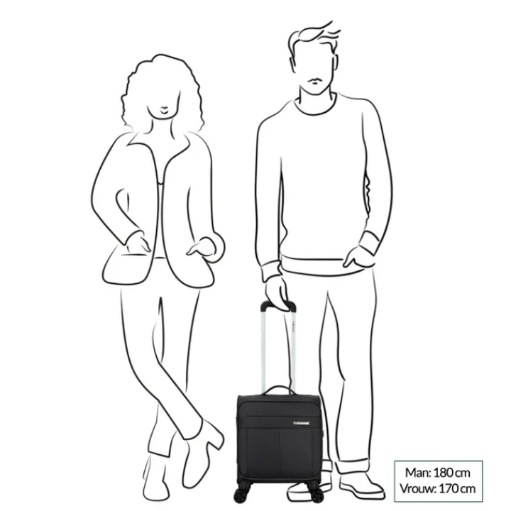 Handbagage Trolleys|Reistrolleys>Decent D-Upright Underseater Trolley 42cm grey