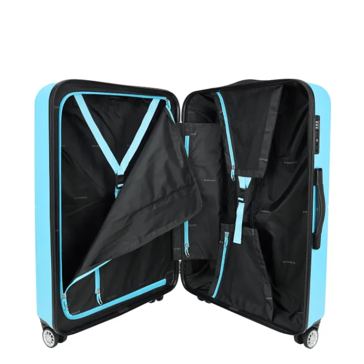 Harde Koffers|Reiskoffers>Decent Neon-Fix Trolley 76 blauw