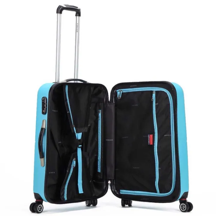 Harde Koffers|Reiskoffers>Decent Neon-Fix Trolley 66 blauw