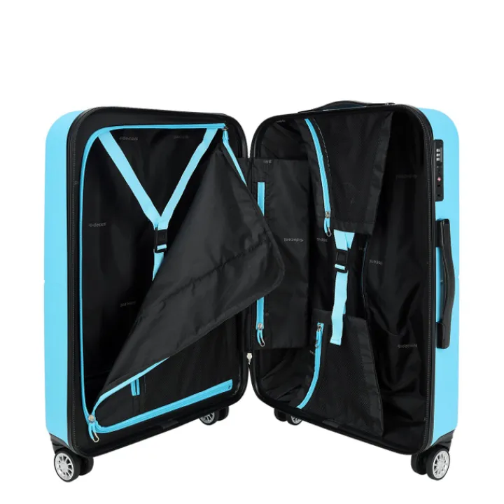 Harde Koffers|Reiskoffers>Decent Neon-Fix Trolley 66 blauw