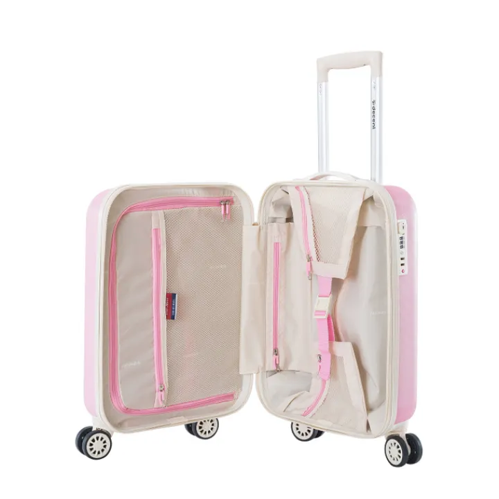 Transavia Trolleys|Klm Trolleys>Decent Star-Maxx Handbagage Trolley 55 pastel roze