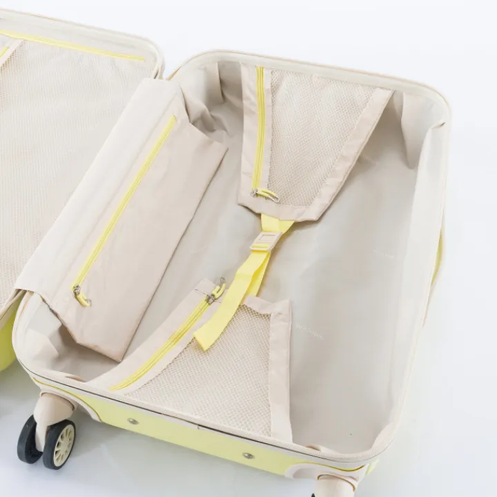 Transavia Trolleys|Klm Trolleys>Decent Star-Maxx Handbagage Trolley 55 pastel geel