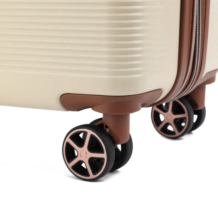 Reistrolleys|Reiskoffers>Decent Stella Trolley 67 Expandable off white