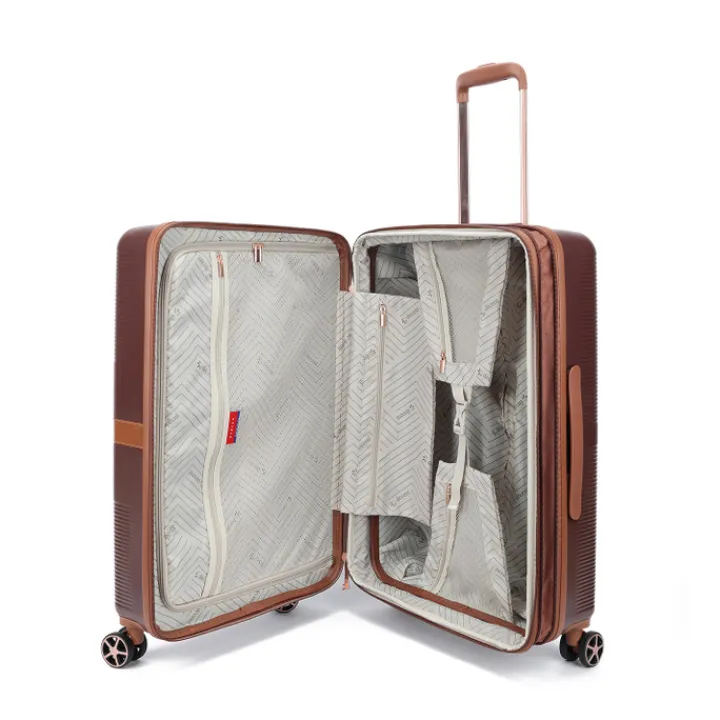Reistrolleys|Reiskoffers>Decent Stella Trolley 67 Expandable brown
