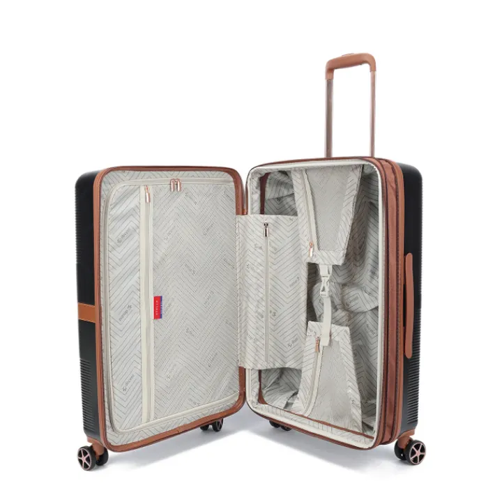 Reistrolleys|Reiskoffers>Decent Stella Trolley 67 Expandable black