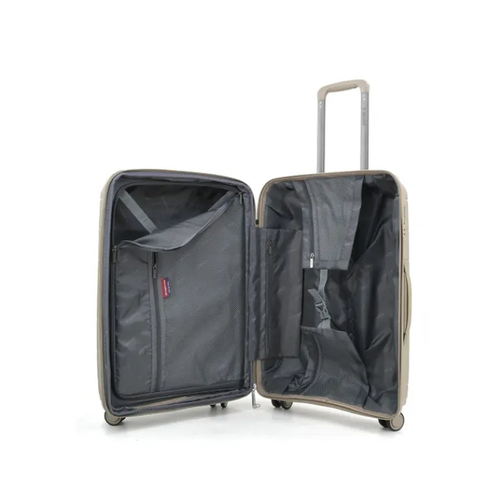 Reistrolleys|Reiskoffers>Decent Straight-Line Medium Trolley champagne