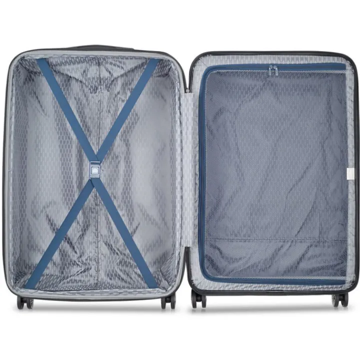 Reistrolleys|Reiskoffers>Delsey Air Armour 4 Wheel Large Trolley 77 Expandable night blue