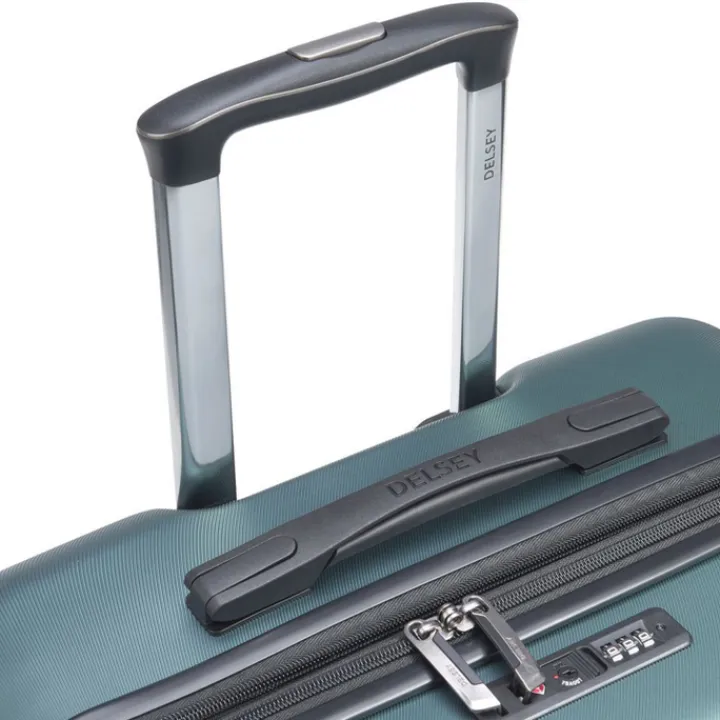Reistrolleys|Reiskoffers>Delsey Air Armour 4 Wheel Medium Trolley 68 Expandable light green
