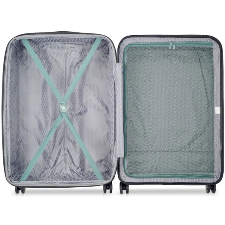 Reistrolleys|Reiskoffers>Delsey Air Armour 4 Wheel Large Trolley 77 Expandable light green