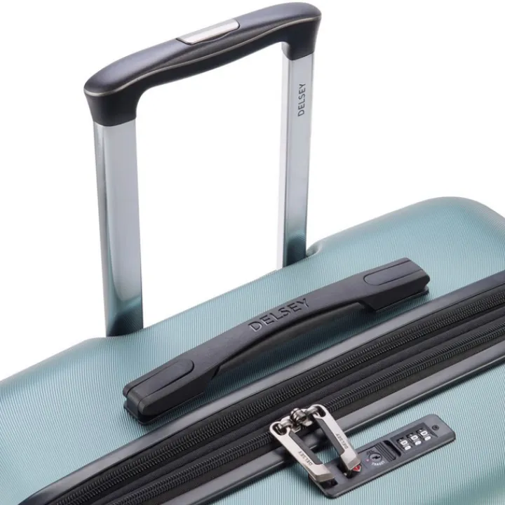 Reistrolleys|Reiskoffers>Delsey Air Armour 4 Wheel Large Trolley 77 Expandable light green