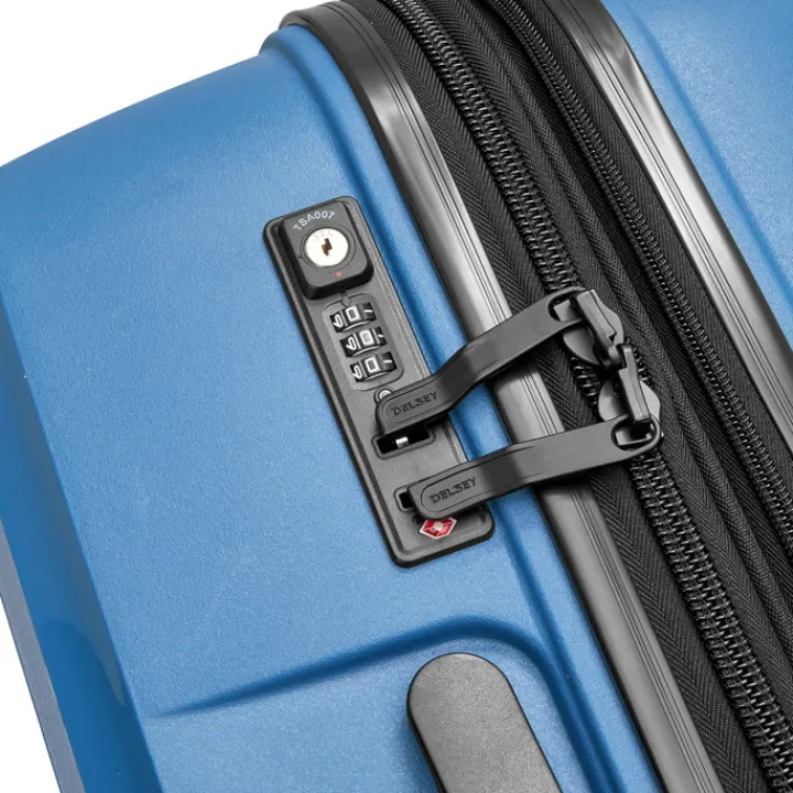 Handbagage Trolleys|Reistrolleys>Delsey Belmont Plus MR Cabin Trolley 55/35 Expandable blue