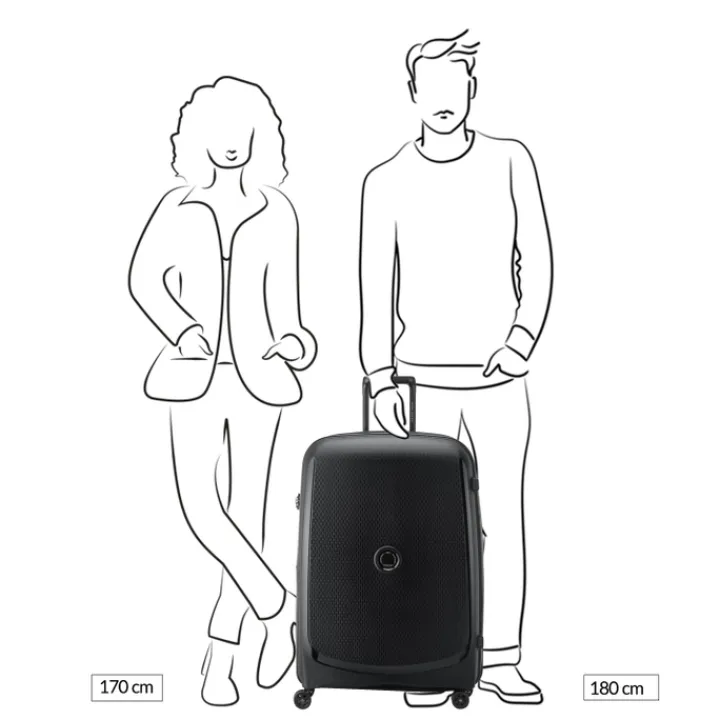 Reistrolleys|Reiskoffers>Delsey Belmont Plus MR Trolley L Expandable black