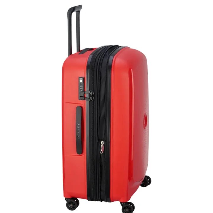 Reistrolleys|Reiskoffers>Delsey Belmont Plus MR Trolley M Expandable red