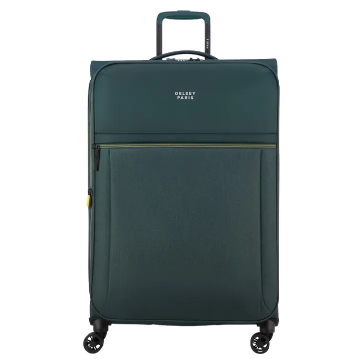 Reistrolleys|Reiskoffers>Delsey Brochant 3 Trolley 78 Expandable pine green