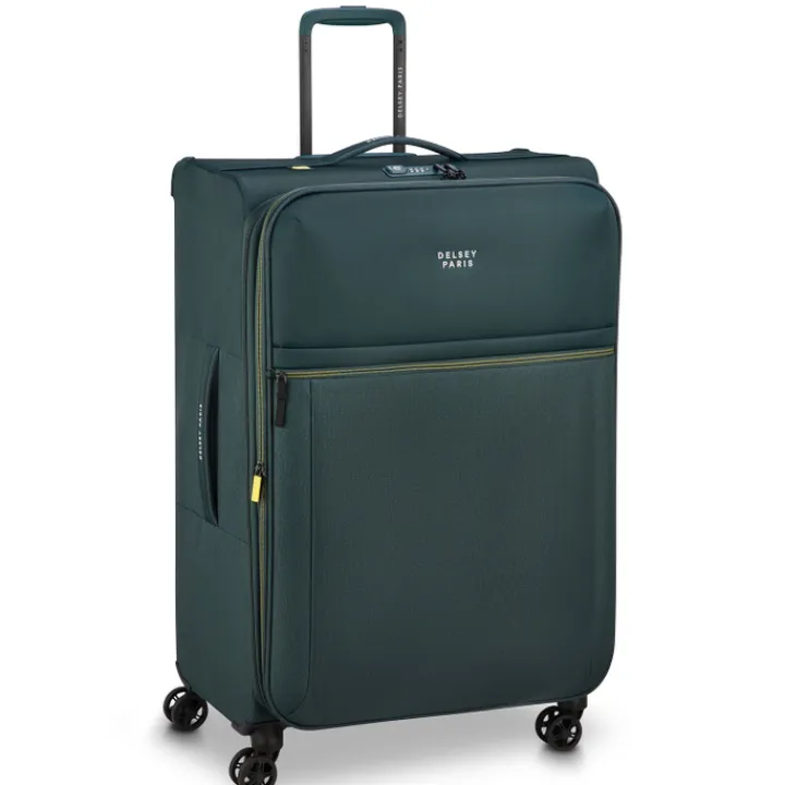 Reistrolleys|Reiskoffers>Delsey Brochant 3 Trolley 78 Expandable pine green