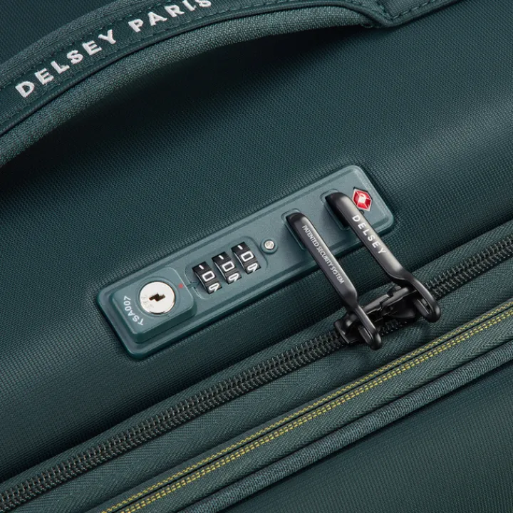 Reistrolleys|Reiskoffers>Delsey Brochant 3 Trolley 78 Expandable pine green